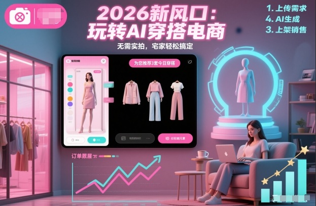 2026新风口：玩转AI穿搭电商，无需实拍，宅家轻松搞定-洛柒笔记