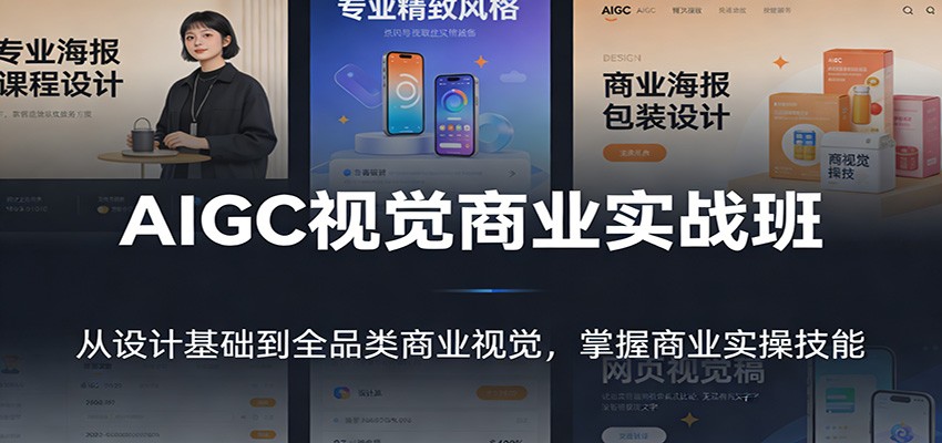 AIGC视觉商业实战班：从设计基础到全品类商业视觉，掌握商业实操技能-洛柒笔记