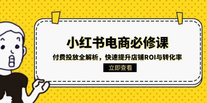 小红书电商必修课：付费投放全解析，快速提升店铺ROI与转化率-洛柒笔记