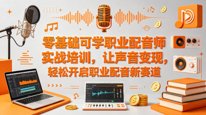 零基础可学职业配音师实战培训，让声音变现，轻松开启职业配音新赛道-洛柒笔记