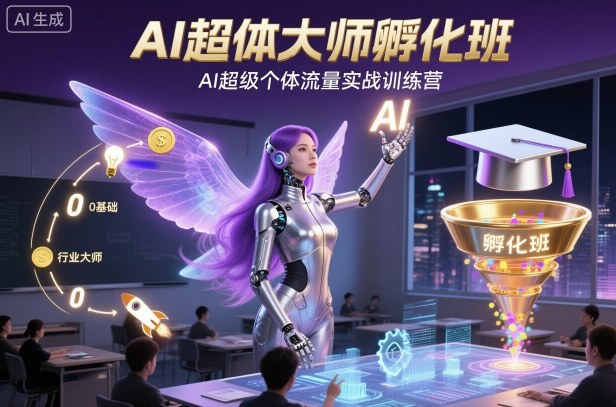 AI超体大师孵化班，AI超级个体流量实战训练营-洛柒笔记