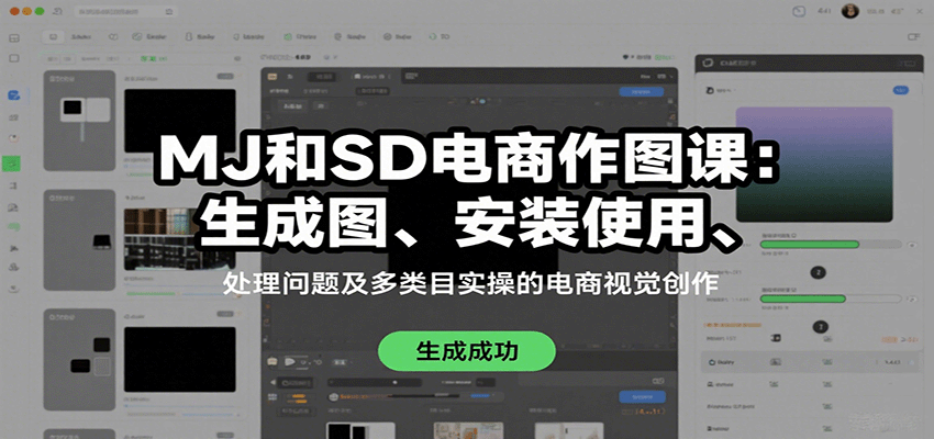MJ和SD电商作图课：生成图、安装使用、处理问题及多类目实操的电商视觉创作-洛柒笔记