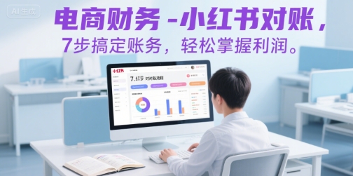 电商财务-小红书对账，7步搞定账务，轻松掌握利润-洛柒笔记