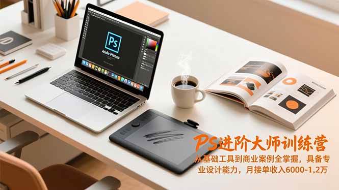 （16868期）PS进阶大师训练营，从基础工具到商业案例全掌握，具备专业设计能力，月接单收入6000-1.2万-洛柒笔记