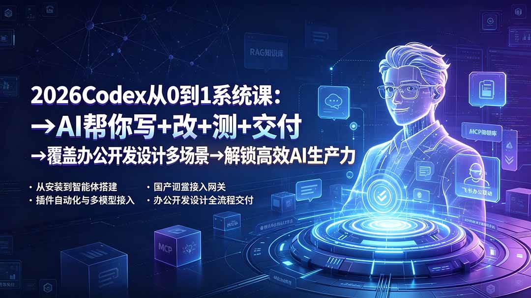 (19461期)2026Codex从0到1系统课:→AI帮你写+改+测+交付→覆盖办公开发设计多场景→解锁高效AI生产力-洛柒笔记 (19461期)2026Codex从0到1系统课:→AI帮你写+改+测+交付→覆盖办公开发设计多场景→解锁高效AI生产力-洛柒笔记
