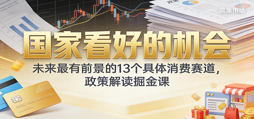 公众号付费文章：国家看好的机会，未来最有前景的13个具体消费赛道，政策解读掘金课-洛柒笔记