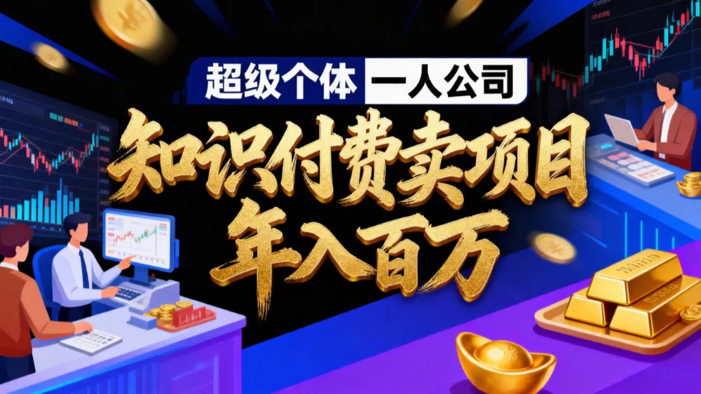 2026年“超级个体一人公司”私域卖项目年入百万，个人IP-精准引流-项目包装-转化成交-洛柒笔记