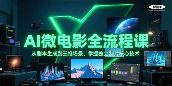 AI微电影全流程课，从剧本生成到三维场景，掌握独立制片核心技术-洛柒笔记