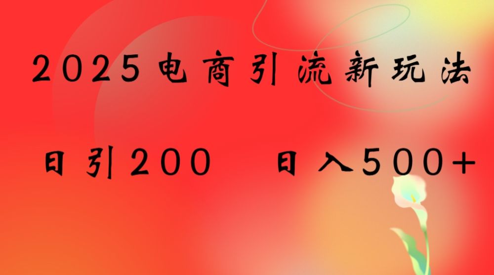 2025电商引流新玩法，日引200 日入500+-洛柒笔记