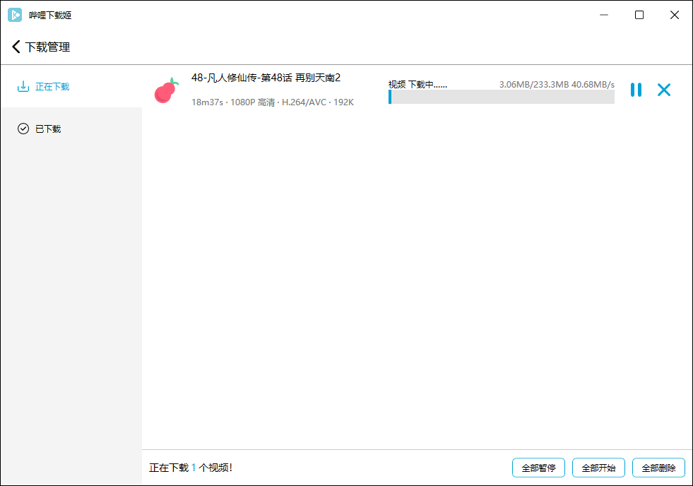 哔哩哔哩视频下载姬v1.0.22绿色版-洛柒笔记