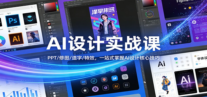 AI设计实战课：PPT/修图/造字/特效，一站式掌握AI设计核心技巧-洛柒笔记