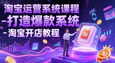 淘宝运营系统课程-打造爆款系统-淘宝开店教程-洛柒笔记