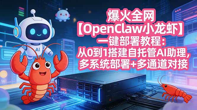 （17612期）爆火全网【OpenClaw 小龙虾】一键部署教程：从0到1搭建自托管AI助理，多系统部署+多通道对接-洛柒笔记