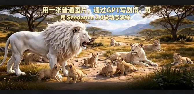 用一张普通图片，通过GPT写剧情，再用Seedance 2.0做动态演绎，居然能生成迪士尼风格搞笑动画-洛柒笔记