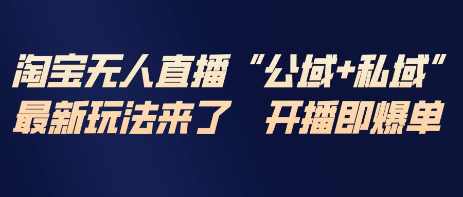 （17098期）淘宝无人直播最新玩法，包含私域和公域两种玩法-洛柒笔记