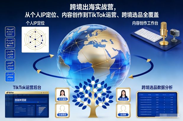 跨境出海实战营，从个人IP定位、内容创作到TikTok运营、跨境选品全覆盖-洛柒笔记