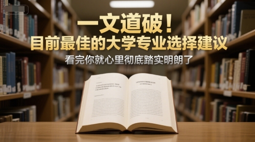 付费文章：一文道破！目前最佳的大学专业选择建议，看完你就心里彻底踏实明朗了-洛柒笔记