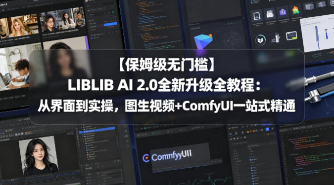 【保姆级无门槛】LIBLIB AI 2.0全新升级全教程：从界面到实操，图生视频+ComfyUI一站式精通-洛柒笔记