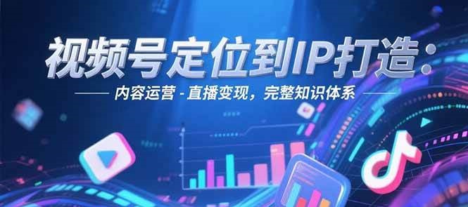 视频号定位到IP打造：账号搭建-内容运营-直播变现，完整知识体系-洛柒笔记