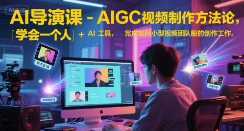 AI导演课-AIGC视频制作方法论，学会一个人+AI工具，完成如同小型视频团队般的创作工作，实现导演梦-洛柒笔记