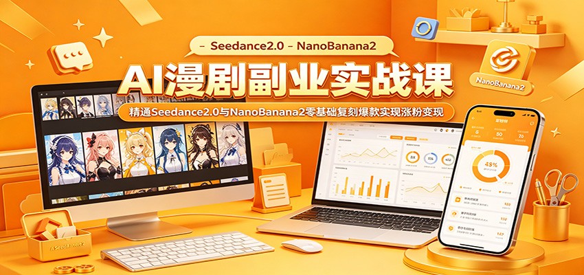 AI漫剧副业实战：Seedance2.0与NanoBanana2零基础复刻爆款实现涨粉变现-洛柒笔记