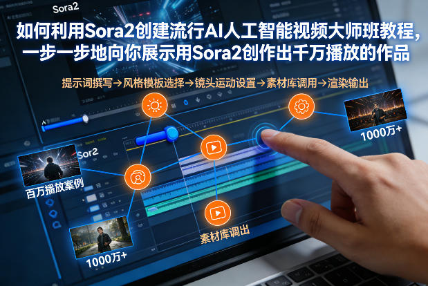 如何利用Sora2创建流行AI人工智能视频大师班，一步一步地向你展示用Sora2创作出千万播放的作品-洛柒笔记