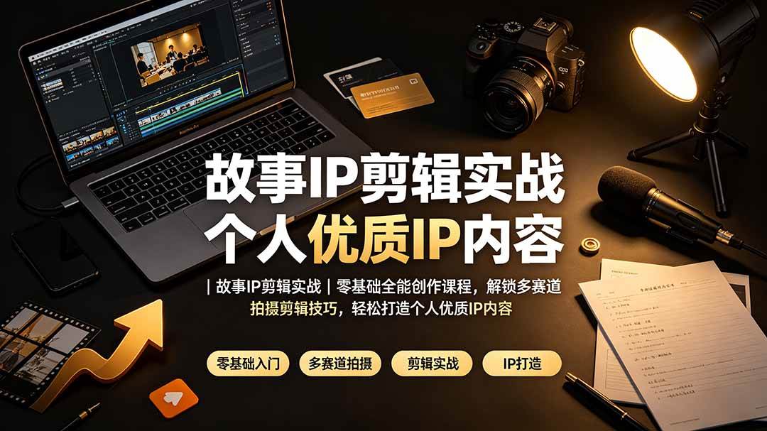 (19550期)故事IP剪辑实战|零基础全能创作课程,解锁多赛道拍摄剪辑技巧,轻松打造个人优质IP内容-洛柒笔记 (19550期)故事IP剪辑实战|零基础全能创作课程,解锁多赛道拍摄剪辑技巧,轻松打造个人优质IP内容-洛柒笔记