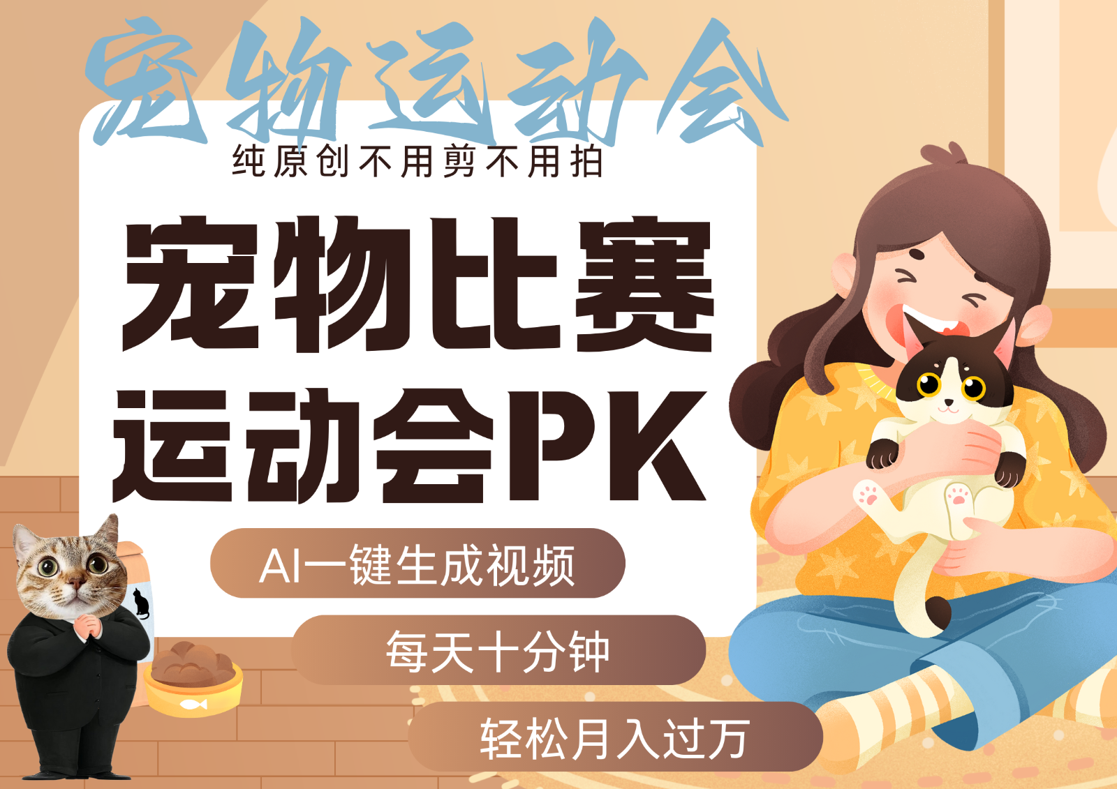 AI萌宠运动员跳水 射击 篮球 足球比赛 每天十分钟 附详细提示词文案库 代替做…-洛柒笔记