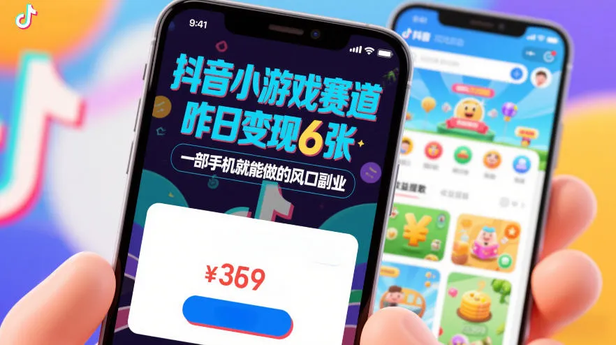 抖音小游戏赛道，昨日变现600+，零基础一部手机就能做的风口副业-洛柒笔记