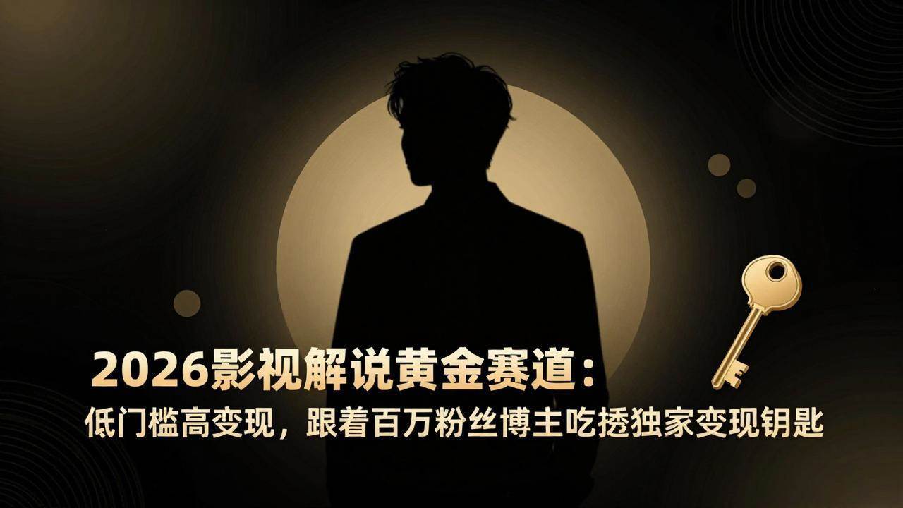 （17721期）2026影视解说黄金赛道：低门槛高变现，跟着百万粉丝博主吃透独家变现钥匙-洛柒笔记