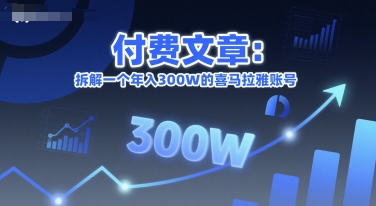 付费文章：拆解一个年入300W的喜马拉雅账号-洛柒笔记