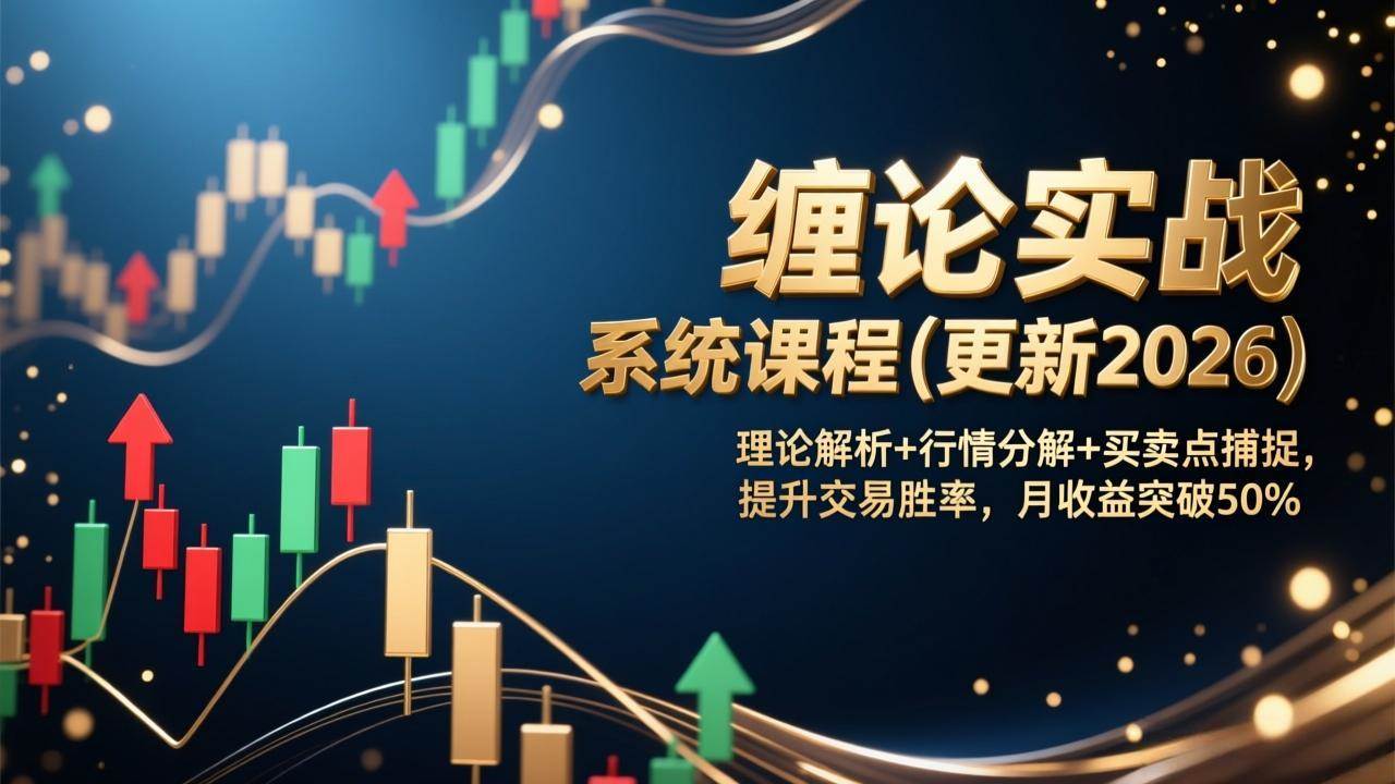 （17136期）缠论实战系统课程(更新2026)，理论解析+行情分解+买卖点捕捉，提升交易胜率，月收益突破50%-洛柒笔记