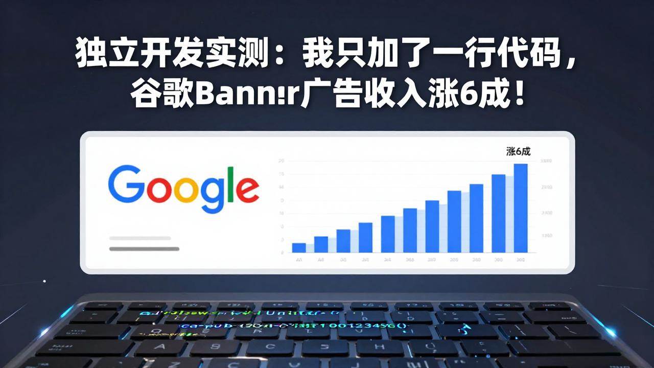 （17574期）付费文章：独立开发实测：我只加了一行代码，谷歌Banner广告收入涨6成！-洛柒笔记