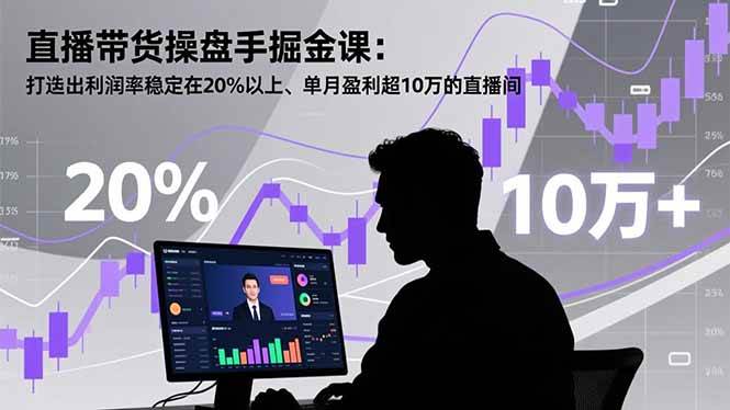 （16727期）直播带货操盘手掘金课：打造出利润率稳定在20%以上、单月盈利超10万的直播间-洛柒笔记