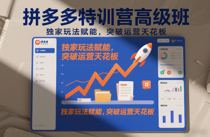 拼多多特训营高阶班，独家玩法赋能，突破运营天花板（更新26年3月19日）-洛柒笔记