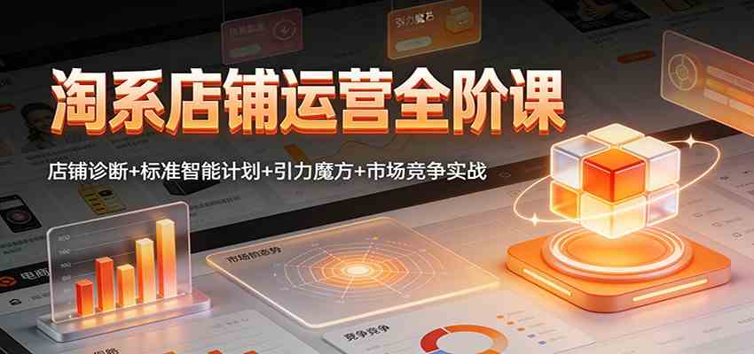 淘系店铺运营全阶课：店铺诊断+标准智能计划+引力魔方+市场竞争实战-洛柒笔记