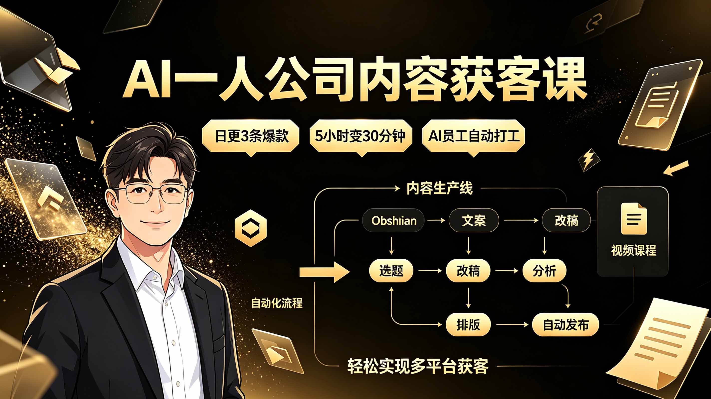 (19387期)AI一人公司内容获客课:日更3条爆款×5小时变30分钟×AI员工自动打工,轻松实现多平台获客-洛柒笔记 (19387期)AI一人公司内容获客课:日更3条爆款×5小时变30分钟×AI员工自动打工,轻松实现多平台获客-洛柒笔记