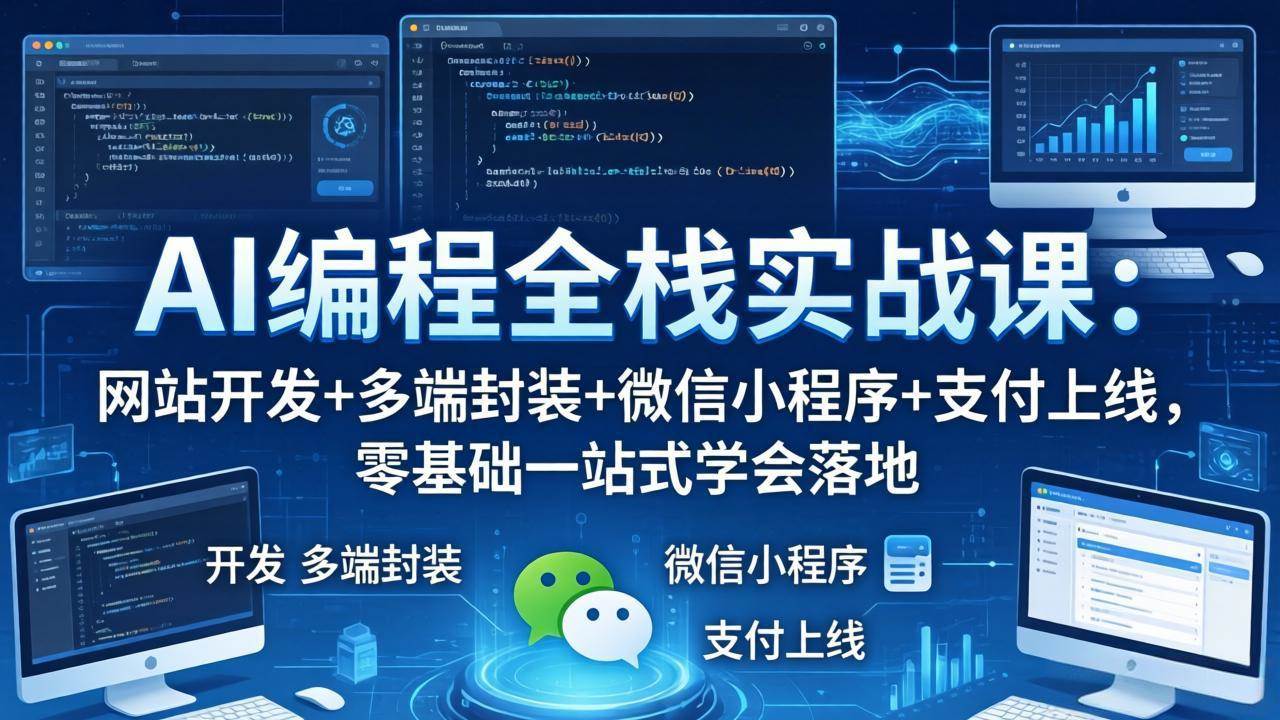 （18049期）AI编程全栈实战课：网站开发+多端封装+微信小程序+支付上线，零基础一站式学会落地-洛柒笔记