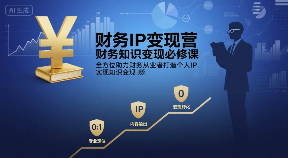 财务IP变现营，财务知识变现必修课，全方位助力财务从业者打造个人IP，实现知识变现-洛柒笔记