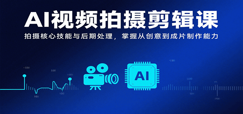 AI视频拍摄剪辑课，拍摄核心技能与后期处理，掌握从创意到成片制作能力-洛柒笔记