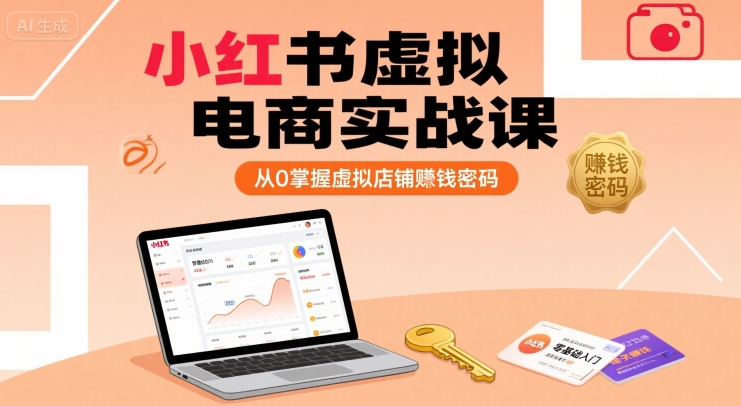 小红书虚拟电商实战课，从0掌握虚拟店铺賺钱密码-洛柒笔记