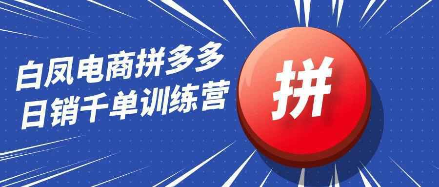 白凤电商拼多多日销千单训练营-洛柒笔记