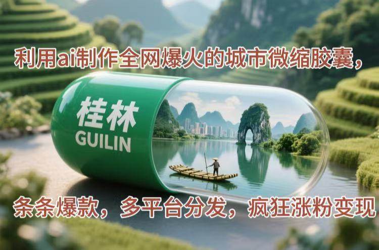 （14704期）利用ai制作全网爆火的城市微缩胶囊，条条爆款，多平台分发，疯狂涨粉变现-洛柒笔记