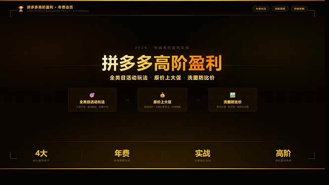（17848期）拼多多高阶盈利年费会员(更新3月31)：全类目活动玩法、原价上大促、洗图防比价等核心盈利技术-洛柒笔记