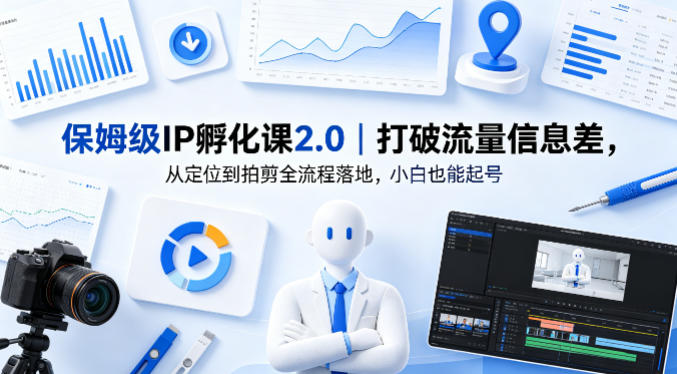 保姆级IP孵化课2.0｜打破流量信息差，从定位到拍剪全流程落地，小白也能起号-洛柒笔记
