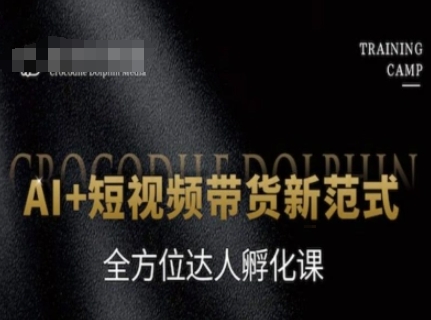 AI+短视频带货新范式，全方位达人孵化课-洛柒笔记