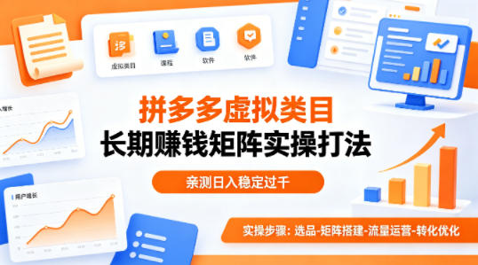 做拼多多虚拟类目想长期賺钱？这套矩阵实操打法，亲测日入稳定过千【揭秘】-洛柒笔记