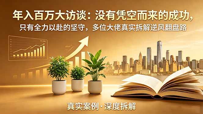 （19099期）年入百万大访谈-更新：没有凭空而来的成功，只有全力以赴的坚守，多位大佬真实拆解逆风翻盘路-洛柒笔记