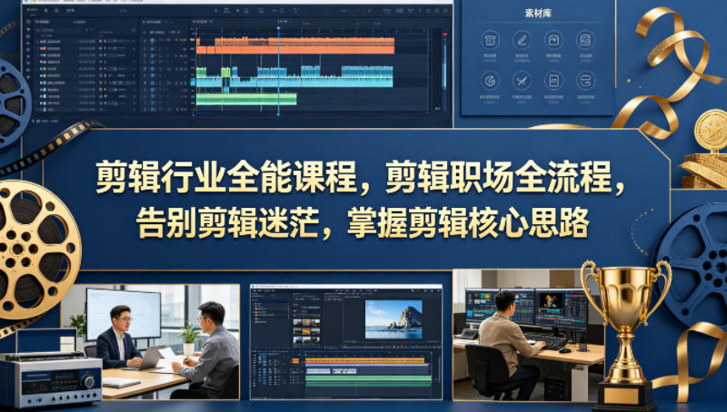 剪辑行业全能课程，剪辑职场全流程，告别剪辑迷茫，掌握剪辑核心思路-洛柒笔记