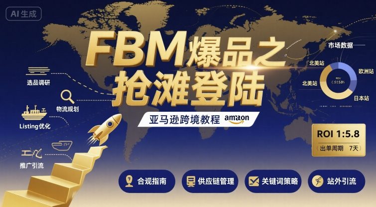 FBM爆品之抢滩登陆-亚马逊跨境教程-洛柒笔记